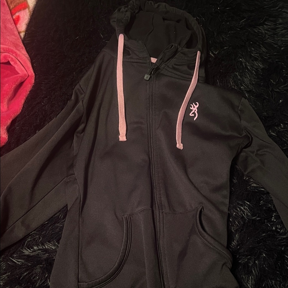 Real tree black and pink sweater